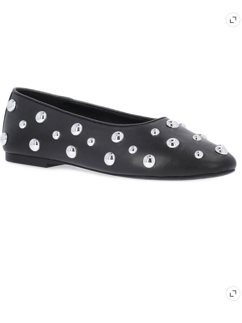 Women's Studded Faux Leather Ballet Flats Size 6